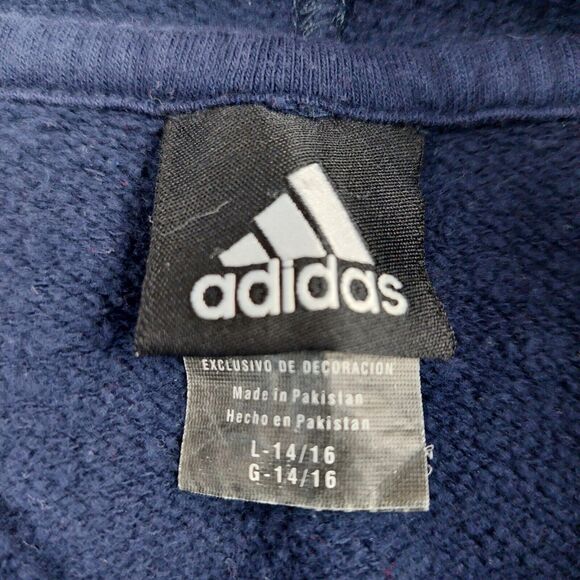 Adidas Georgia Tech Hoodie Blue Youth Large 14/16‎ Sweatshirt Pullover Athletic - Picture 6 of 8